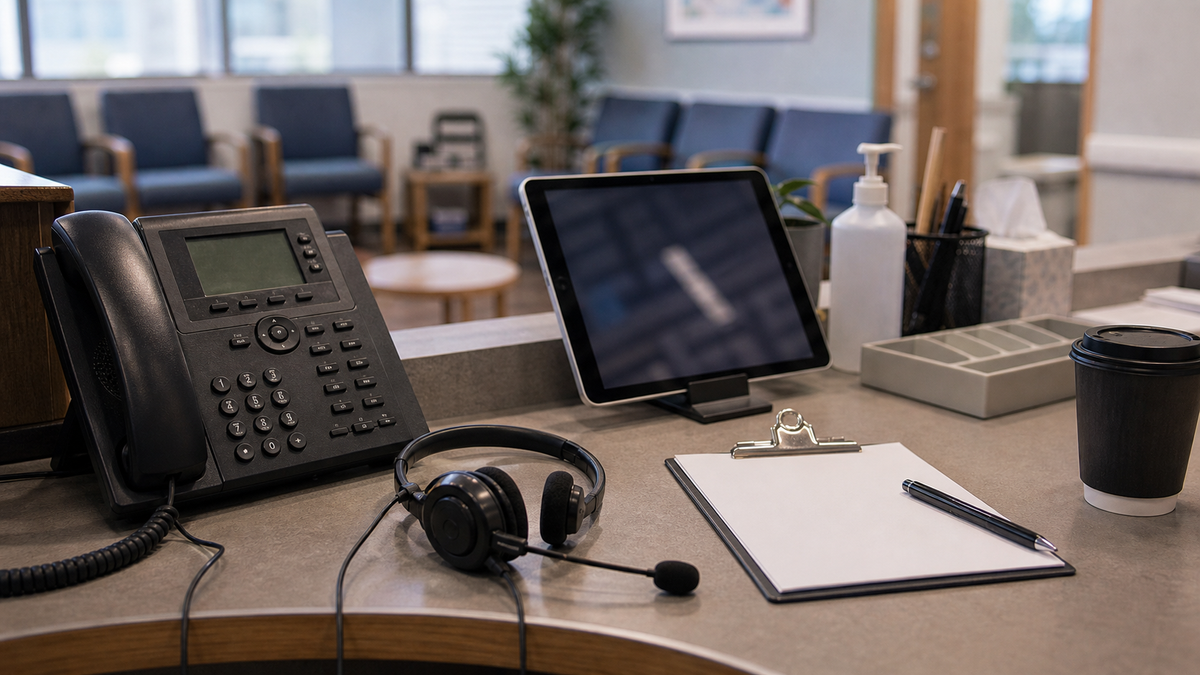 Healthcare voice AI proof packet visual card for Assort Health's Series C and patient access automation.